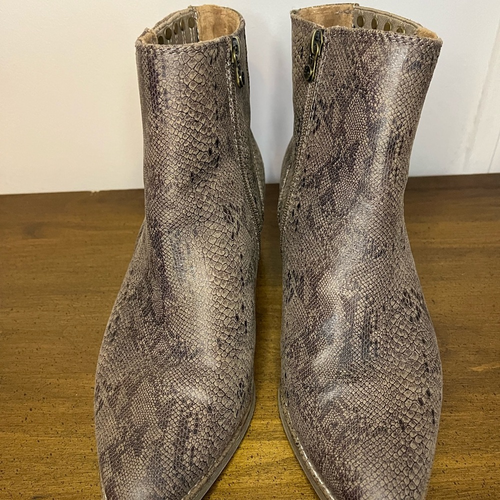 Blowfish Textured Ankle Boots in Brown